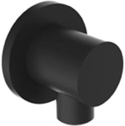 Υδροληψία επίτοιχη minimal, στρογγυλή - χρώμα Black Matt Ottone Meloda 01823-BB